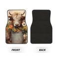 thumbnail image 2 of Lsque Tapis de Sol 4 Pcs Imprimé Fleur de Vache, Doublures en Caoutchouc Résistantes, Design Antidérapant, Protection Automobile Toutes Saisons, Véhicules, Voitures, Camions et SUV, 2 of 7