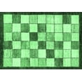 thumbnail image 1 of Ahgly Company Indoor Rectangle Abstract Emerald Green Modern Area Rugs, 3' x 5', 1 of 4
