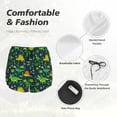 thumbnail image 6 of Lsque Dinosaurs Printed Women's Running Shorts with Liner Pockets,Elastic Quick Dry Workout Athletic Gym Yoga Shorts,Womens High Waist Shorts-, 6 of 9