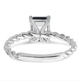 thumbnail image 5 of 14k White Gold Solitaire 1.05ct. Emerald Twisted Ring Band Moissanite Engagement Ri Size 9, 5 of 7