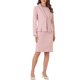 thumbnail image 2 of Conjuntos de traje de negocios INSPIRE CHIC para mujeres, vestido sin mangas de 2 piezas y blazer con solapa en forma de muesca, color rosa claro, 2 of 5