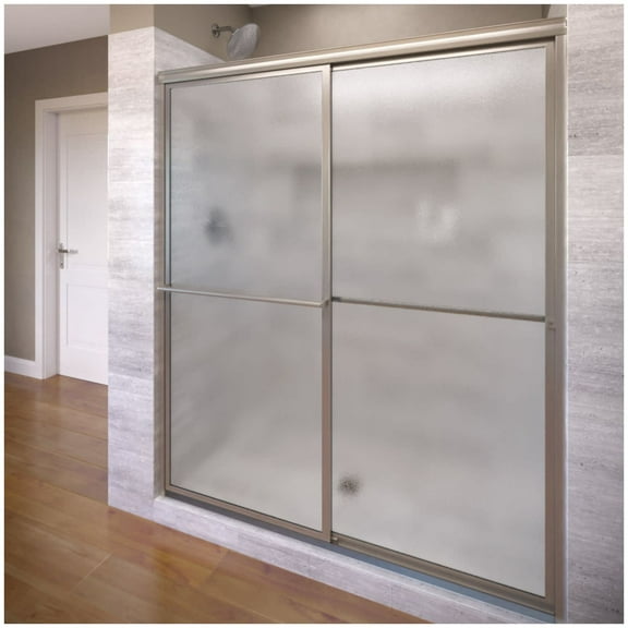 Basco Dlxh05a4771ob Deluxe 71-1/2" High X 47" Wide Bypass Framed Shower Door - Nickel