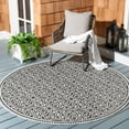 thumbnail image 2 of SAFAVIEH Beach House Rosario Geometric Indoor/Outdoor Area Rug, Light Grey/Charcoal, 4' x 6', 2 of 10