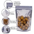 thumbnail image 2 of 100 Pack Mylar Bags for Food Storage Resealable Aluminum Foil Clear Stand Up Pouch with Front Window 3.94×5.91 Inch Reusable Zipper Lock Food Packaging Heat Seal Bags for Small Business and Home, 2 of 17