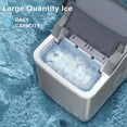 thumbnail image 7 of LHRIVER Portable Compact Self-cleaning Ice Maker With Handle and Ice Scoop, 2 Sizes of Bullet Ice Cubes, Self-Cleaning Ice Maker for Home/Office/Bar/Party (Grey), 7 of 7