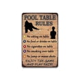 Billiard Wall Decor For Pool Table Room Rules Tin Sign Billiard Room ...
