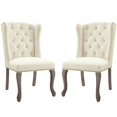 thumbnail image 2 of Modway Apprise Performance Velvet Tufted Accent Chair in Ivory, Set of 2, 2 of 8