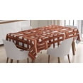 thumbnail image 1 of Ambesonne Industrial Tablecloth Rectangular Table Cover, Entangled Lines Hardware, 52"x70", Umber White, 1 of 3