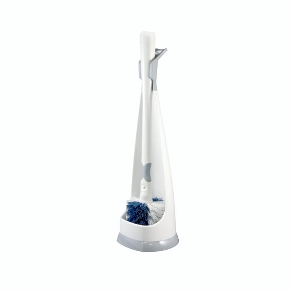 Unger No-Drip Toilet Brush Set, Flexible Neck Scrubber with Portable Carrying Caddy Holder, Discreet Bathroom Cleaning Supplies, S