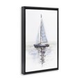 thumbnail image 3 of Stupell Industries Transitional Minimal Sailboat Reflection Black Floating Frame Canvas Art, 17 x 25, by Victoria Barnes, 3 of 8