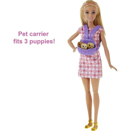 Barbie - Doll and Newborn Pups Playset