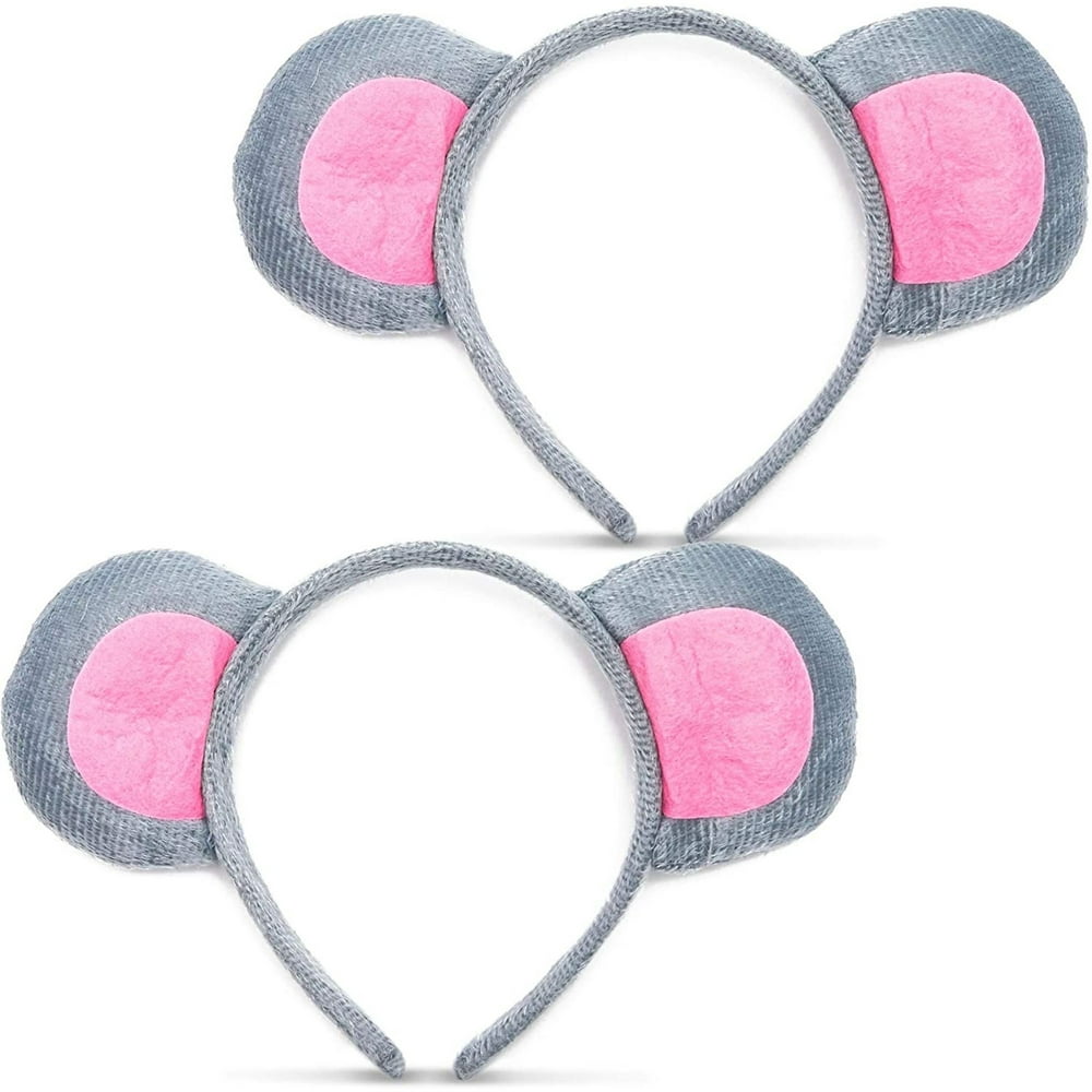 2Pack Cute Mouse Ears Headband Headpiece Animal Cosplay Halloween