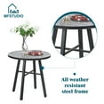 thumbnail image 4 of MF Studio 3-Piece Metal Patio Bistro Set Outdoor Accent Furniture for Yard, Porch and Garden, Black, 4 of 8