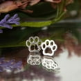 thumbnail image 3 of Howard's Stud Bud Paw Print Silver Stud Earrings for Women, 3 of 4