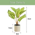 thumbnail image 2 of Fake Plants Artificial Potted Plants Faux Plants Begonia Plants in Ceramic Pots Real Touch Leaves for Office Table Desk Bathroom Bedroom Greenery Decoration Room Home Indoor Decor - type:style1, 2 of 5