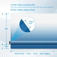 thumbnail image 4 of Kohree 16' RV Awning Fabric Replacement,19oz Heavy Duty Premium Grade Vinyl Fabric with Pull Strap for Camper, Trailer, Motorhome,Blue Fade (Fabric 15'2"), 4 of 13