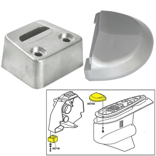 20708MG Tecnoseal Anode Kit with Hardware - Volvo SX - Magnesium