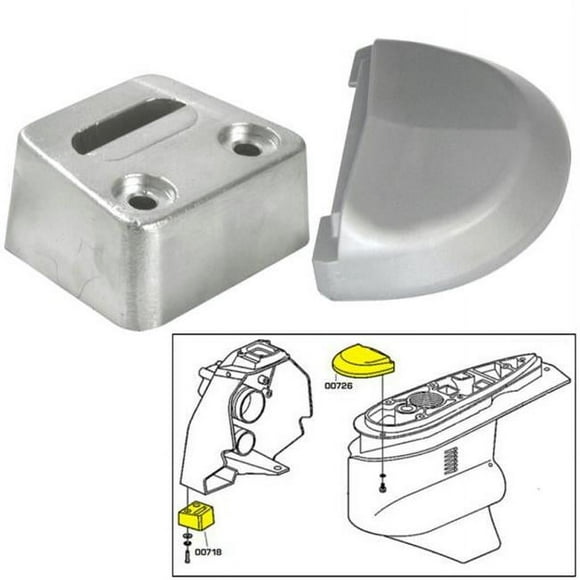 20708MG Tecnoseal Kit d'Anodes en avec Matériel - Volvo SX - Magnésium