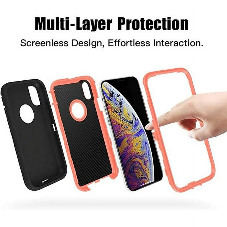 iPhone Xr Heavy Duty Case - {Shock Proof-Shatter Resistant - 3 Layer  Rubber- Compatible for iPhone Xr} Color Orange