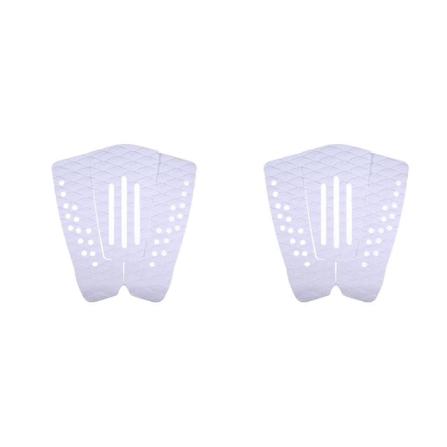 Eigraketly Almohadilla trasera Estera de surf Suministros de surf Accesorios deportivos Superficie hueca multicolor Almohadillas para pies que Blanco 2piezas
