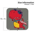 thumbnail image 3 of Balery 4 Pcs Dinosaur Super Hero Cartoonleather Coasters Set, Drink Table Cup Coasters For Living Room Kitchen Coffee Decor, 3 of 9