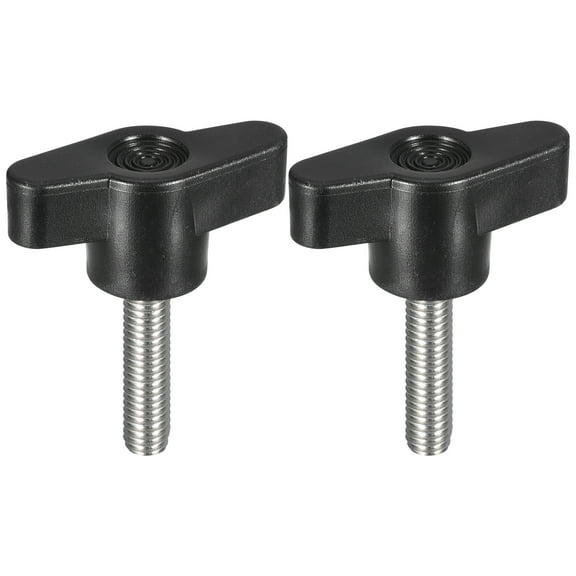 Uxcell 2Pack Metric 304 Stainless Steel Clamping Screw Knob T Shaped Thumb Screws M6 x 25mm