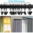 thumbnail image 5 of 30 Pack Decorative Solid Metal Curtain Rings with Vintage Anti-Rust Clip Fits Curtain Rods up to 1 Inch Black, 5 of 5