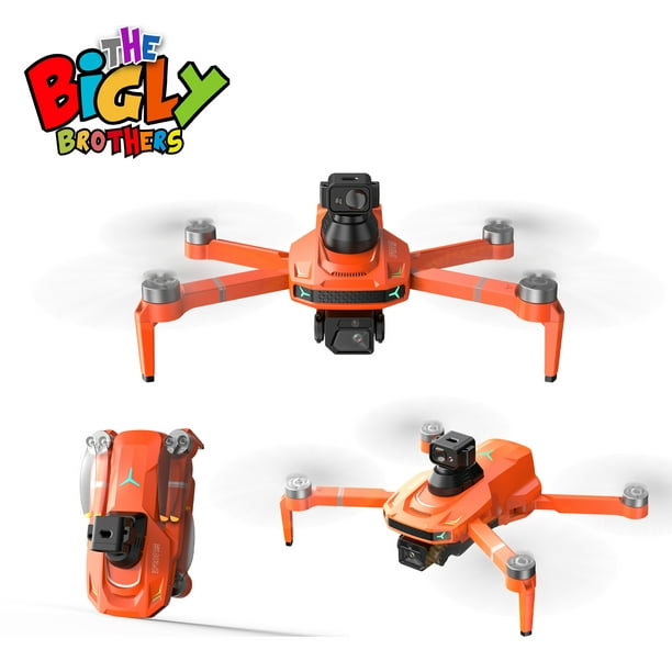 Le drone Bigly Brothers E59 Orange Delta avec caméra, drone GPS 4k, image  et vidéo Ultra HD, portée de vol de 1 km, sac à dos inclus 