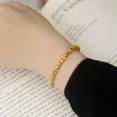 thumbnail image 4 of Loovee Jewelry Gold Bracelets for Women Beaded Bracelet 18K Gold Plated Bracelet Strand Bead Ball Bracelet Set Stackable Bracelet Adjustable Bracelet Set Jewelry for Gifts, 4 of 5