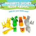 thumbnail image 4 of Juego de juguetes populares, con forma magnética, mezcla o combina animales de la jungla, 16 piezas, 4 of 7