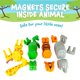 thumbnail image 4 of Juego de juguetes populares, con forma magnética, mezcla o combina animales de la jungla, 16 piezas, 4 of 7