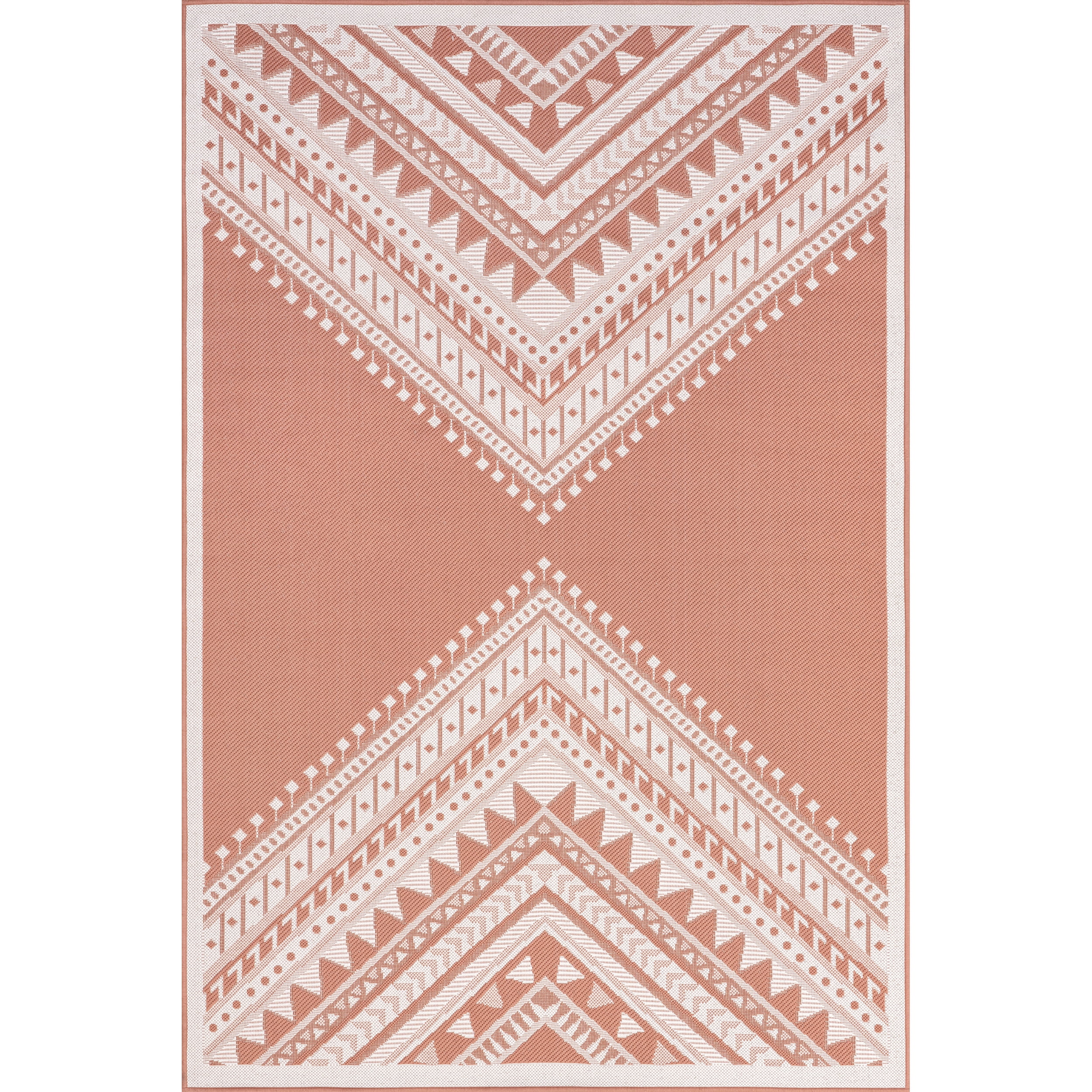nuLOOM Landry Aztec Indoor/Outdoor Coral 8' x 10' Southwestern Area Rug