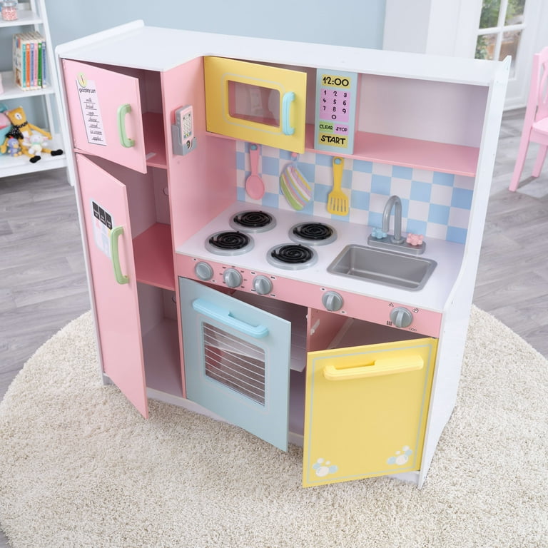 Large Pastel Kitchen, Kids Play Kitchen