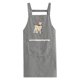 thumbnail image 1 of Delantal de cocina unisex estilo coreano Li con ciervos bordados, 1 of 2