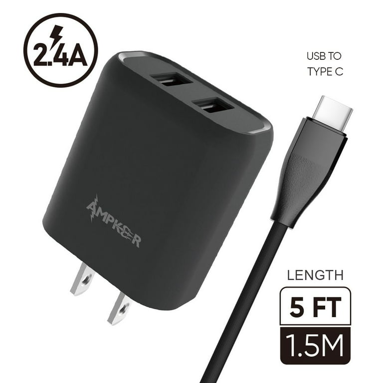 45W USB-C Charger, Dual Port Super Fast Charger Type C with 5Ft USB-C Cable  Support Samsung Charger Fast Charging for Galaxy S23 Ultra/S23/S23+/S22