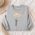 thumbnail image 4 of Jollimate Floral Jesus Sweatshirt, Women's Faith Sweatshirt, Religious Gift For Her, Believer Gift, 4 of 6