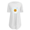 thumbnail image 4 of Womens Tops Women's Long Printed Spring/Summer Round Neck T Shirt Shirts for Women, 4 of 4