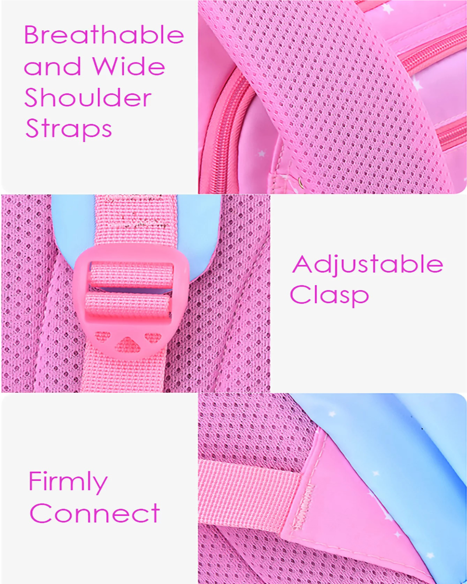 Aursear School Backpack for Girls, Kids School Bag Casual Bookbag for Child Teens, Pink