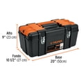 thumbnail image 3 of Caja para herramientas Truper 20' con compartimentos y broches metálicos, 3 of 3