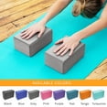 thumbnail image 5 of Sol Living Yoga Blocks 2 Pack High Density EVA Foam Yoga Cushion Stretching Pilates Meditation Exercise Equipment Support Deepen Poses Odor Free Non Slip Yoga Accessories - 4" x 6" x 9"- Grey, 5 of 9