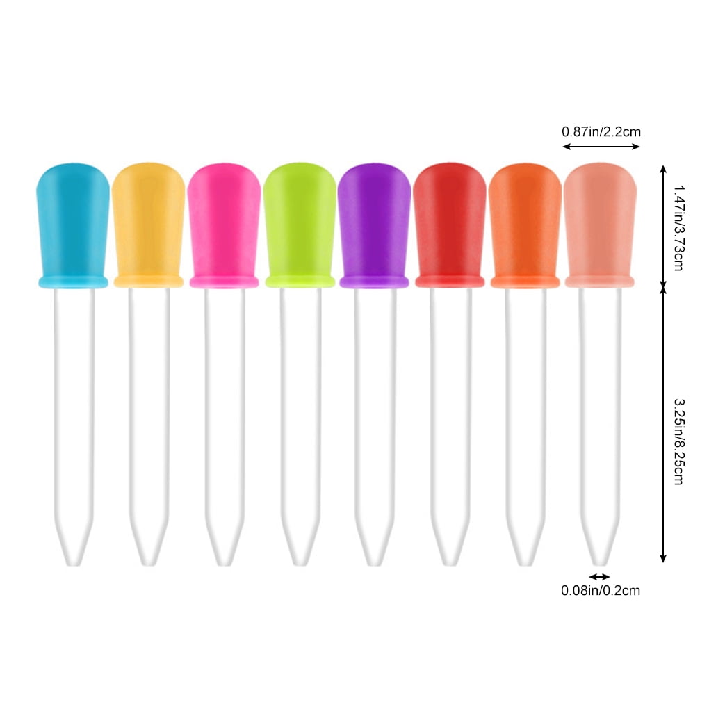 Droppers Silicone Graduated Detachable Feeding Pipette Devices Reusable Laboratory Food Feeder Accessories Color Random 8pcs Walmart Com