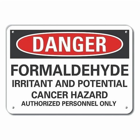 Lyle Formaldehyde Danger Sign,7inx10in,Plastc LCU4-0697-NP_10X7