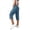 Blue, variant on Bermuda Shorts for Women Knee Length High Waist Trousers with Pockets Casual Lounge Green,S