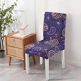 thumbnail image 4 of Set of 4 Vintage Paisley Bohemian Dining Chair Covers Colorful Floral Ethnic Retro Decorative Pattern Washable Polyester Stretch Slipcovers Removable Protector for Elegant Decor, 4 of 7