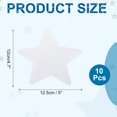 thumbnail image 2 of Uxcell Parches de estrella de lentejuelas para planchar, parches de lentejuelas bordados para reparación de ropa, decoración de mochilas y zapatos, blanco 5 en, 2 of 5