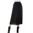 thumbnail image 1 of MixMatchy Women's Elastic High Waisted Wide Pleated A-Line Long Skirt, 1 of 6