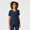 thumbnail image 3 of WonderWink RENEW Women's 6134 V-Neck Scrub Top Navy Large, 3 of 7