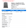 thumbnail image 2 of Radiator 1 - Compatible with 1999 - 2000 BMW 323i Base 2.5L 6-Cylinder, 2 of 2