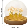 thumbnail image 2 of Light Up Rose in Glass Dome, Rose Flower Lamp Night Light for Bedroom Decor, Battery Powered (Pink), 2 of 14