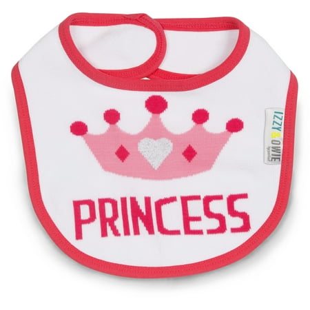 

Izzy & Owie One Size Fits All Pink Princess Crown Bib